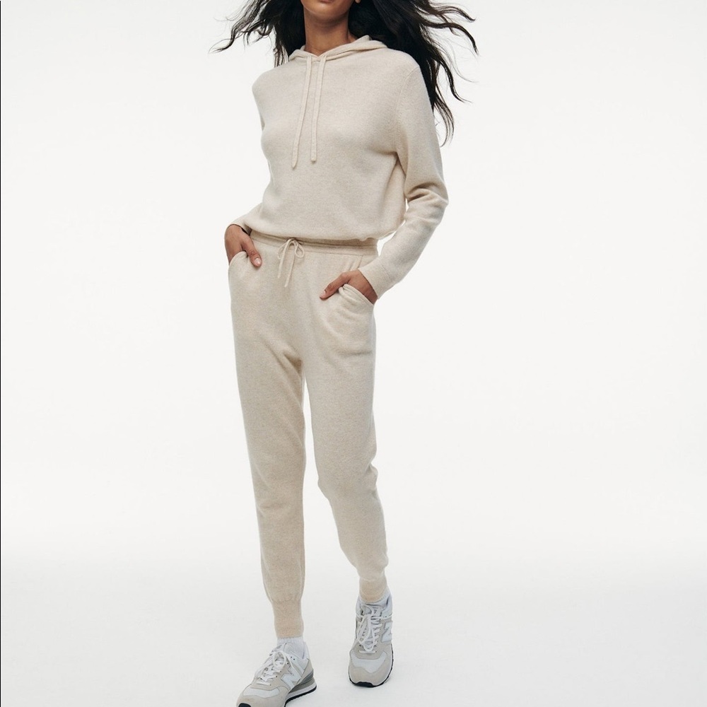 Naadam The Essential Cashmere Sweatpants XS Oatmeal